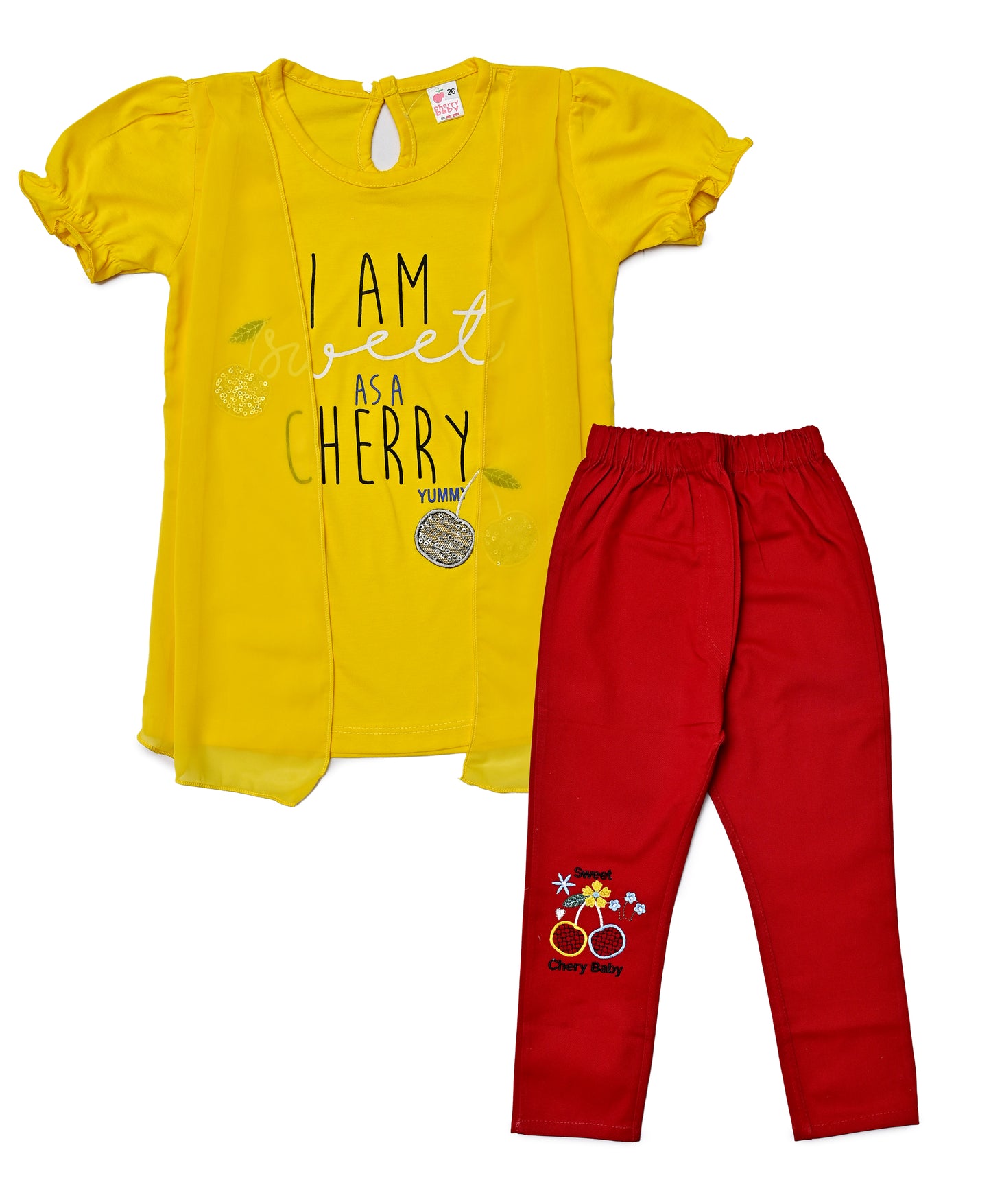 Girls Cherry Outfit , 2-Piece Set
