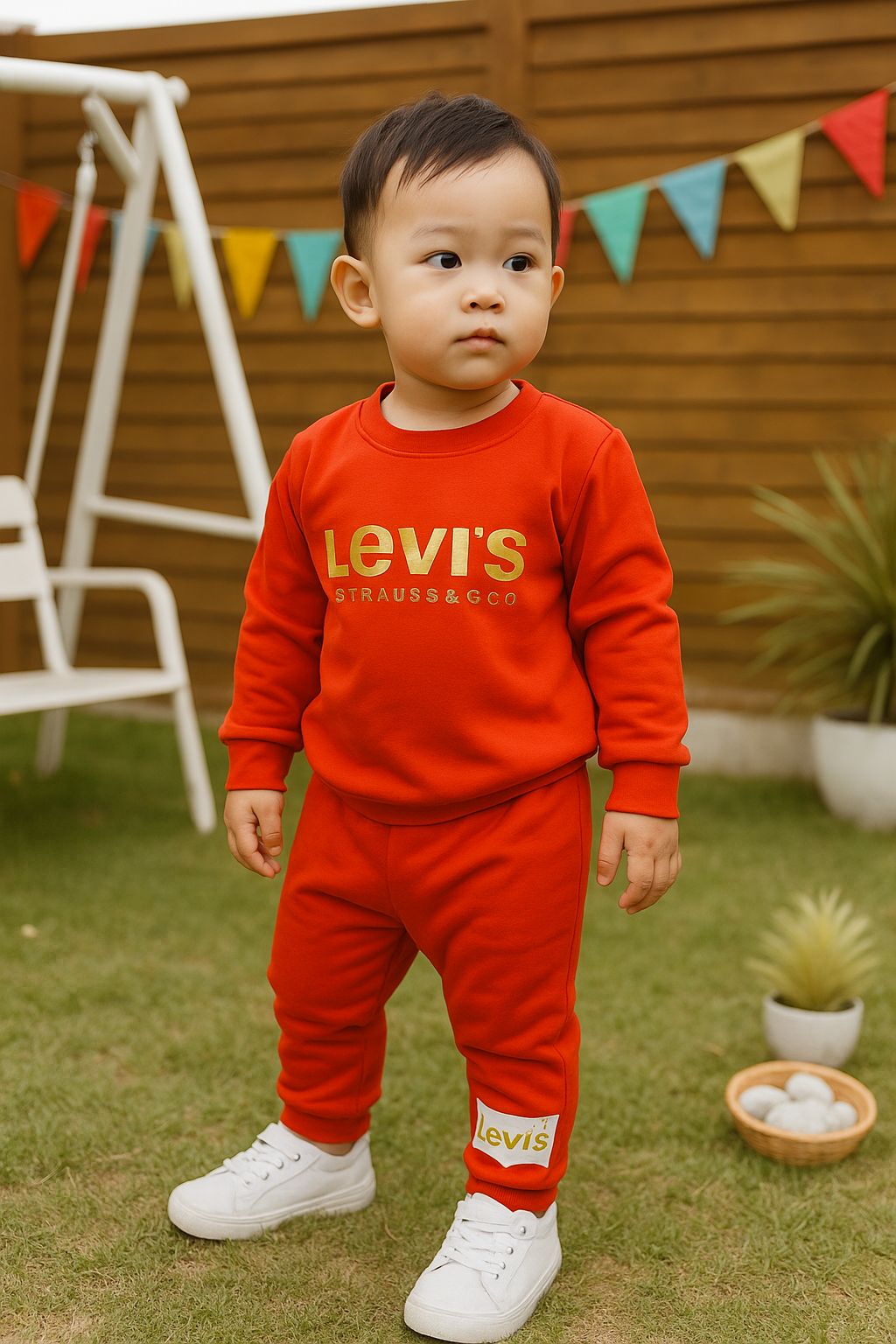 Levi's Fleece Sweatshirt & Pants Set  | boys 2 pc Outfit