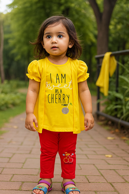 Girls Cherry Outfit , 2-Piece Set