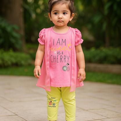 Girls Cherry Outfit , 2-Piece Set