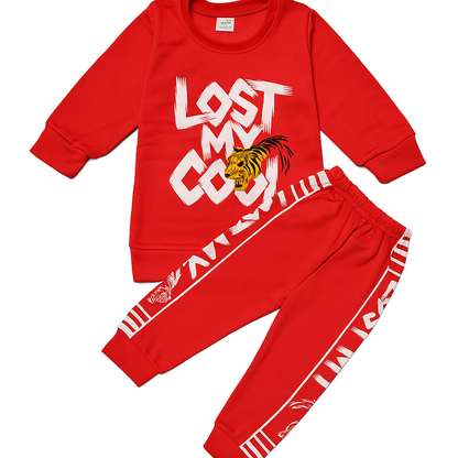 Boys Sweatshirt & Jogger Set | Tiger Print 2 pc Outfit