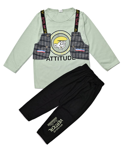 Printed Top with Fashion Straps and trouser ,  2-Piece Set