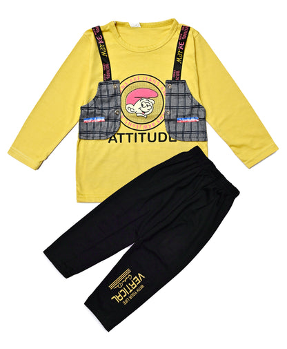 Printed Top with Fashion Straps and trouser ,  2-Piece Set