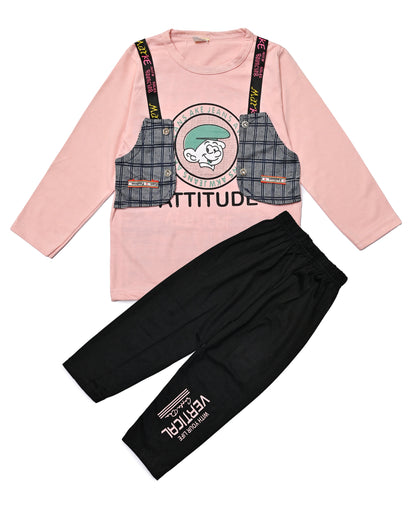 Printed Top with Fashion Straps and trouser ,  2-Piece Set