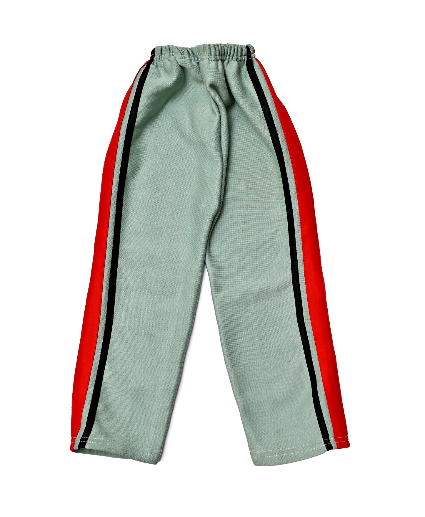 mint green Track Pants with Red & black Side Stripes