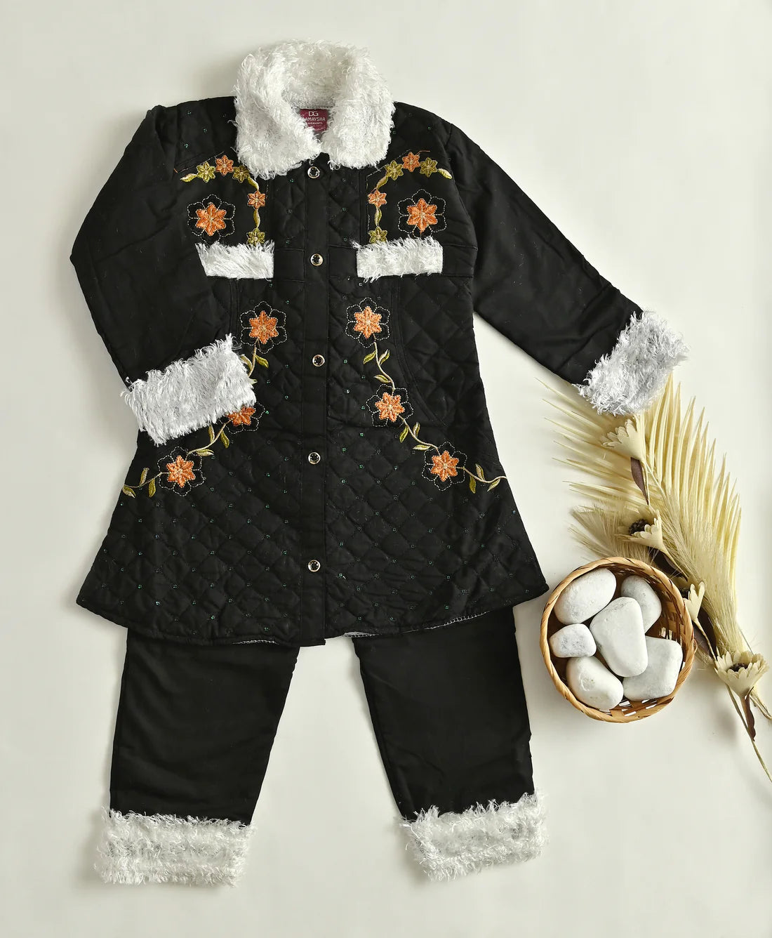 Girls Embroidered Premium 2 Piece Set