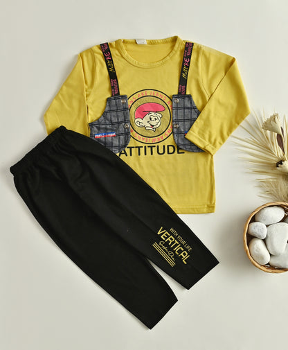 Printed Top with Fashion Straps and trouser ,  2-Piece Set