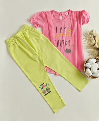 Girls Cherry Outfit , 2-Piece Set
