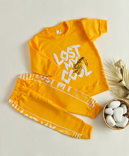 Boys Sweatshirt & Jogger Set | Tiger Print 2 pc Outfit
