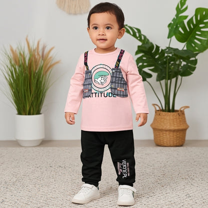 Printed Top with Fashion Straps and trouser ,  2-Piece Set