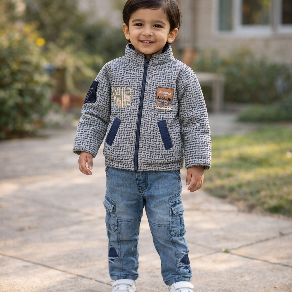 Kids Winter Puffer Jacket for Boys _ Warm Quilted Outerwear for 1 to 3 Years